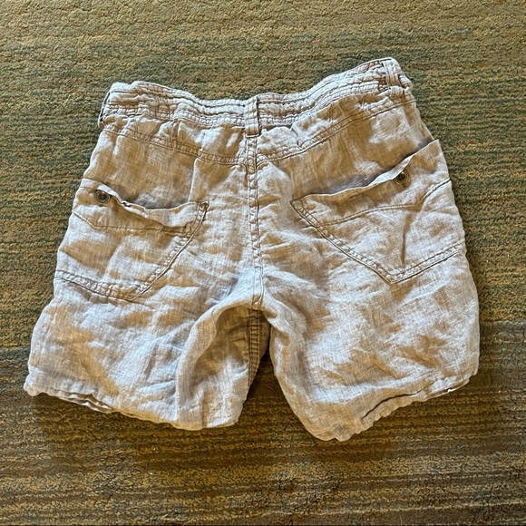 Horny Toad Linen Shorts 4 Light Brown Drawstring Fun Pockets & adjustable tabs - Picture 3 of 9